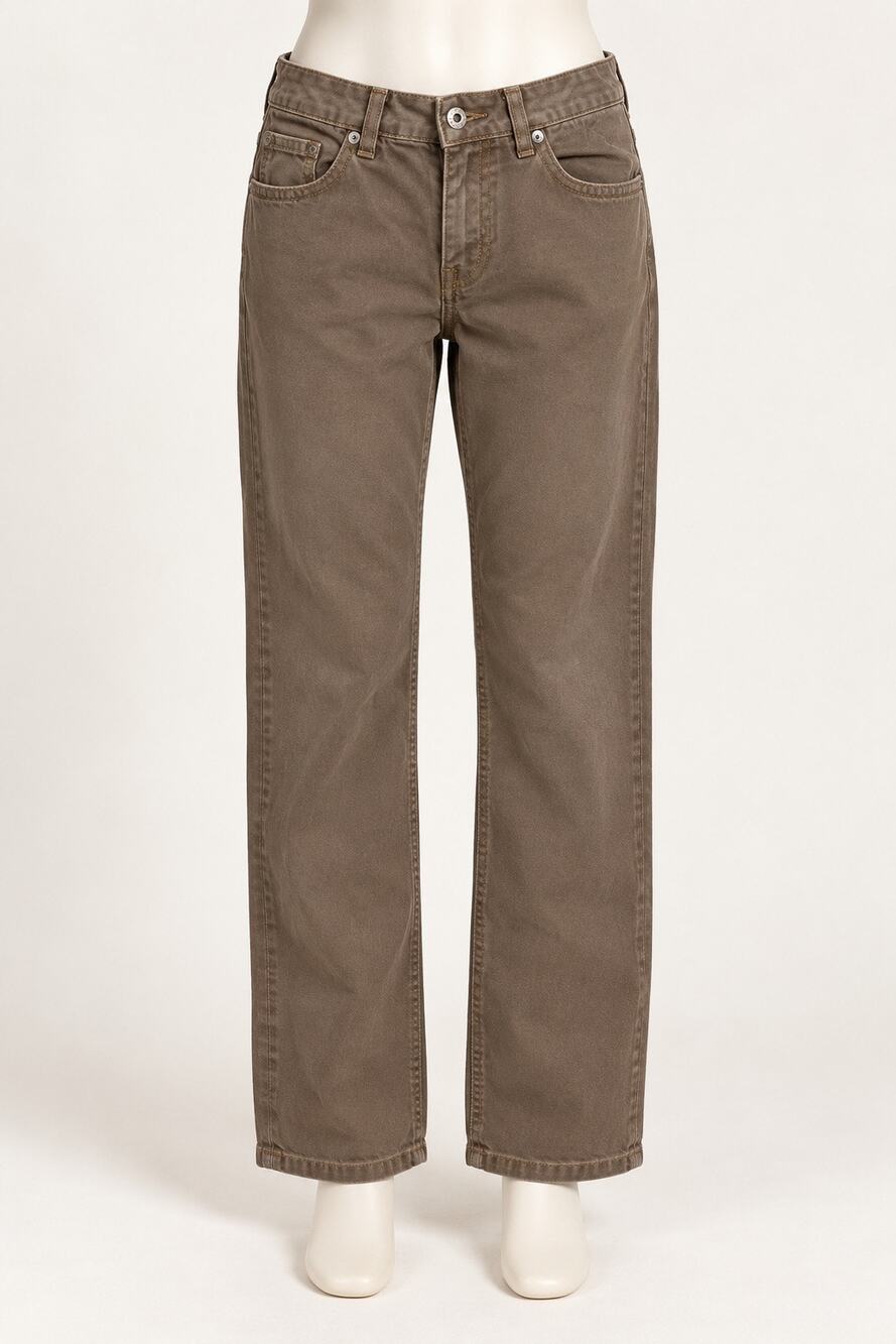 GUESS Jeans Brown Straight Leg Pants Size 31 Casual Cotton Look 5 Pocket